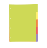 32879-SEPARADORES CARTULINA STRONGLINE A4 5 POSICIONES - 5 COLORES VIVOS OXFORD 400149955
