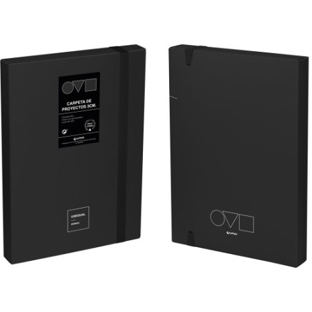 32910-CAJA DE PROYECTOS 3CM EN POLYFOAM UNEQUAL MINIMAL NEGRO GRAFOPLAS 91271010