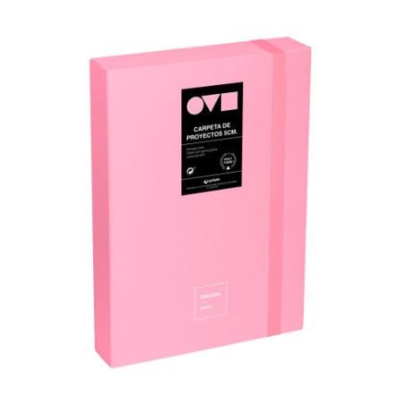 32918-CAJA DE PROYECTOS 5CM EN POLYFOAM UNEQUAL MINIMAL ROSA GRAFOPLAS 91271253