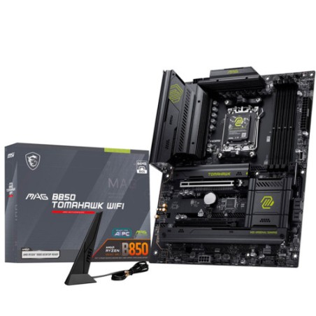 32958-PLACA MSI MAG B850 TOMAHAWK WIFI,AMD,AM5,B850,4DDR5,256GB,1HDMI,4SATA3+2M.2,5GBLAN+WIFI7+BT5.4,4USB3.2+2 TYPE-C,AT