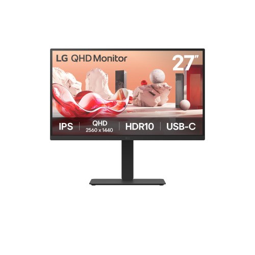 33402-MONITOR LG, 27 PULGADAS, 27BA75QB-B.AEU, 68,6 CM, 2560 X 1440 PIXELES, WIDE QUAD HD, LED, 5 MS, NEGRO