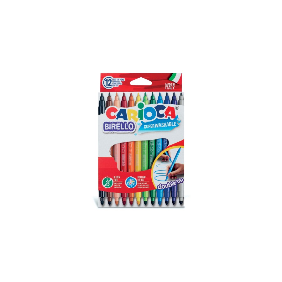 3344-CAJA 12 ROTULADORES COLORES DOBLE PUNTA BIRELLO CARIOCA 41457 3344-CAJA 12 ROTULADORES COLORES DOBLE PUNTA BIRELLO CARIOCA 41457