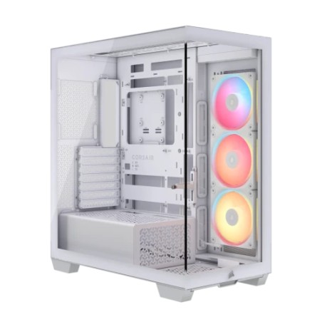 33658-Corsair Midi Tower 3500X LXR LINK TG Blanco