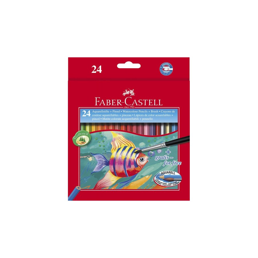 3369-ESTUCHE 24 LAPICES ESCOLARES ACUARELABLES HT-120224 FABER CASTELL 114425 3369-ESTUCHE 24 LAPICES ESCOLARES ACUARELABLES HT-120224 FABER CASTELL 114425