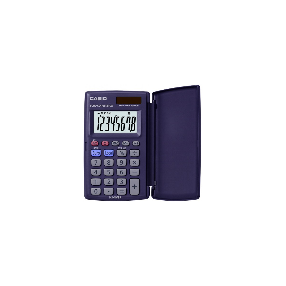 CALCULADORA DE BOLSILLO DE 8 DiGITOS CASIO HS 8VERA