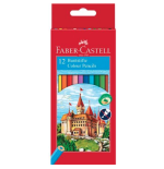 3373-ESTUCHE 12 LAPICES COLORES HEXAGONALES HT FABER CASTELL 120112
