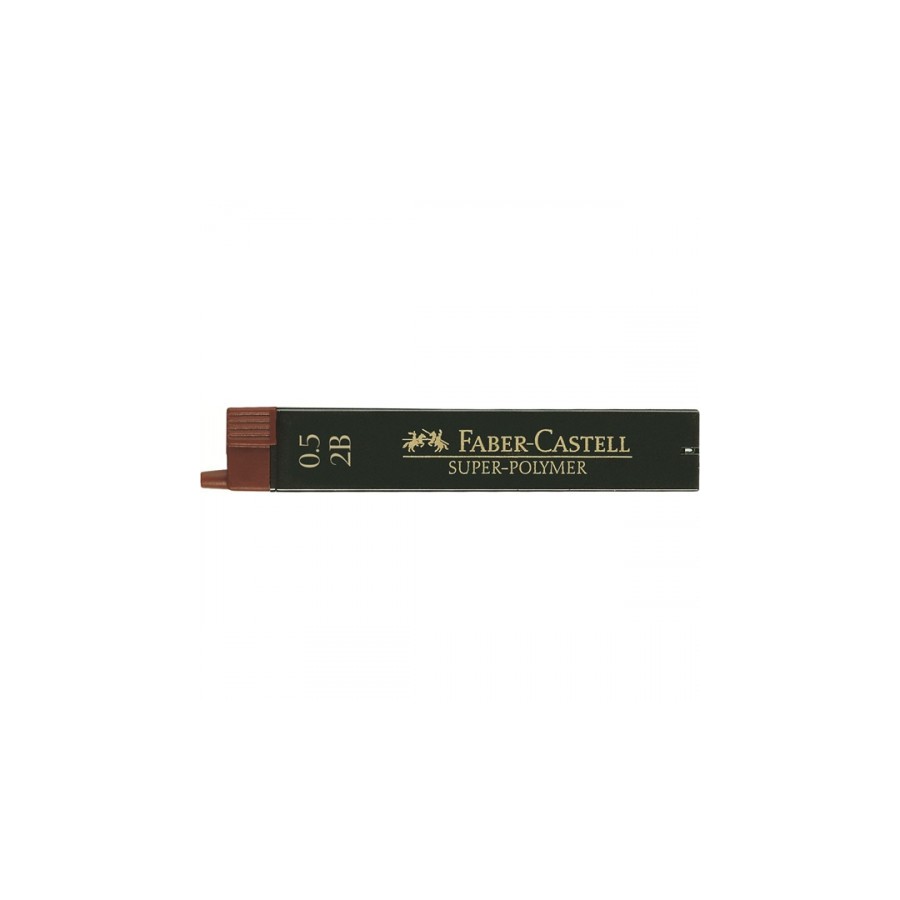 3377-ESTUCHE 12 MINAS 0.5MM SUPER POLIMERAS 2B FABER CASTELL 120502