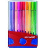 33846-BLISTER ROTULADOR PUNTA FIBRA MEDIA 1MM. PEN 68 DE 20 UNIDADES COLOR PARADE STABILO 6820-04