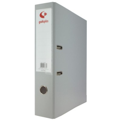ARCHIVADOR PALANCA 65 COLOR GRIS FOLIO LOMO ANCHO 290X350X75 GRAFOPLAS 17279571