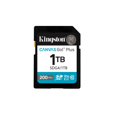 34249-Kingston Technology 1TB SDXC Canvas Go Plus Gen4 200MB/s C10 UHS-I U3 V30