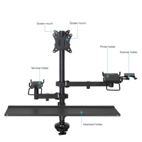 34324-TOOQ SOPORTE MESA TPV/IMPRESORA/PANTALLAS/TERMINAL/TECL