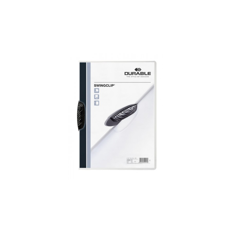 3444-DOSSIER CON CLIP SWINGCLIP 30 H A4 NEGRO DURABLE 2260-01 3444-DOSSIER CON CLIP SWINGCLIP 30 H A4 NEGRO DURABLE 2260-01