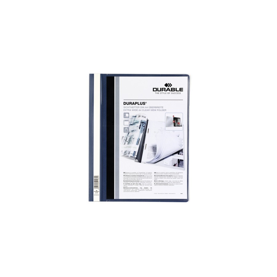 3462-DOSSIER FASTENER DURAPLUS A4 PVC AZUL OSCURO DURABLE 2579-07 3462-DOSSIER FASTENER DURAPLUS A4 PVC AZUL OSCURO DURABLE 2579-07