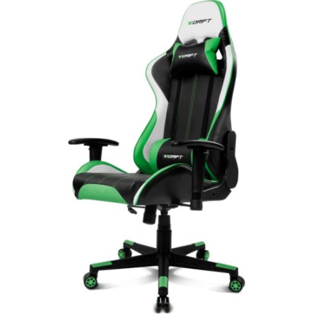 34655-DRIFT DR175 Silla para videojuegos universal Asiento acolchado Negro, Verde, Blanco