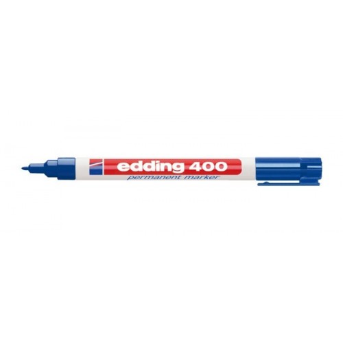 3490-MARCADOR PERMANENTE BOLSILLO PUNTA REDONDA AZUL EDDING 400-03