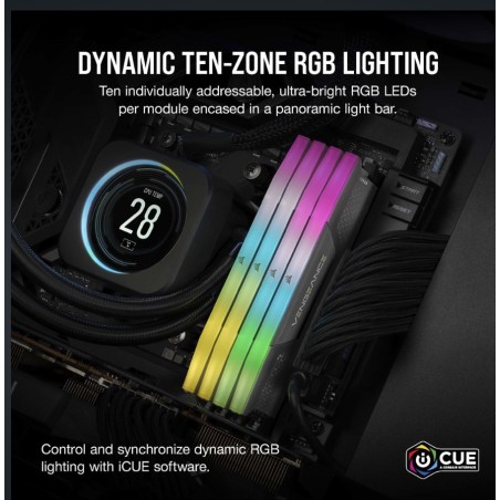 34905-MEMORIA CORSAIR DDR5 64GB 2X32GB PC6000 VENGEANCE RGB CMG64GX5M2D6000Z40