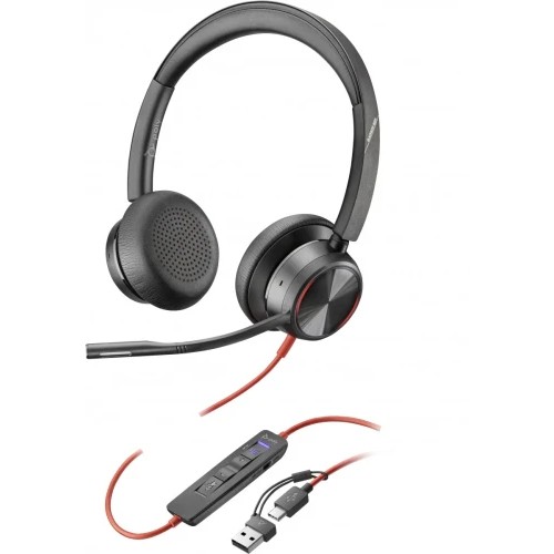 35022-HP Poly Auriculares estereo Poly Blackwire 8225 con certificacion Microsoft Teams USB-C + Adaptador USB-C/A