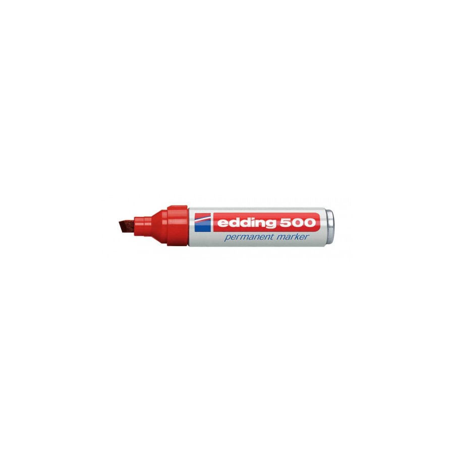3505-MARCADOR PERMANENTE PUNTA BISELADA 2-7MM 500 ROJO EDDING 500-02