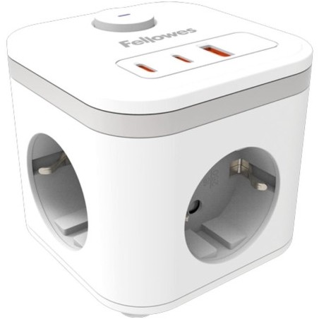 35080-TOMA CARGA + USB A/C DIAMETRO 60/80 CM BLANCO FELLOWES 100137178