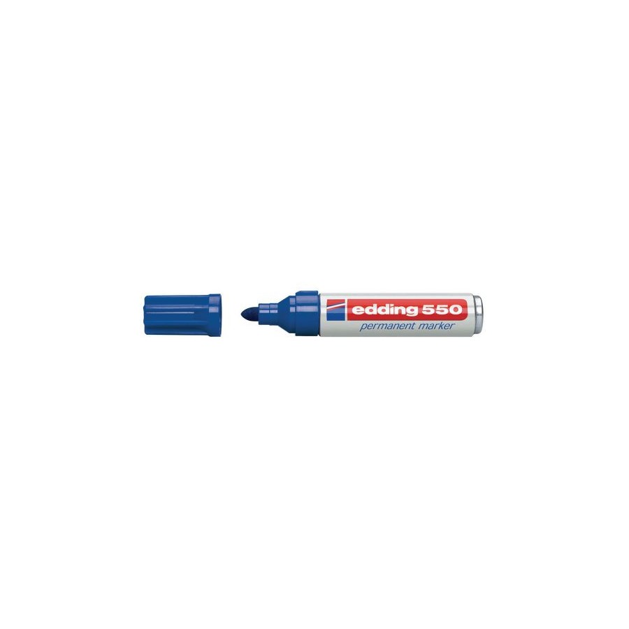 3509-MARCADOR PERMANENTE PUNTA REDONDA 3-4MM 550 AZUL EDDING 550-03