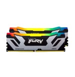 35108-MEMORIA KINGSTON 48GB 8400MT/S DDR5 CL40 CUDIMM (KIT OF 2) FURY RENEGADE RGB SILVER XMP - KF584CU40RSAK2-48