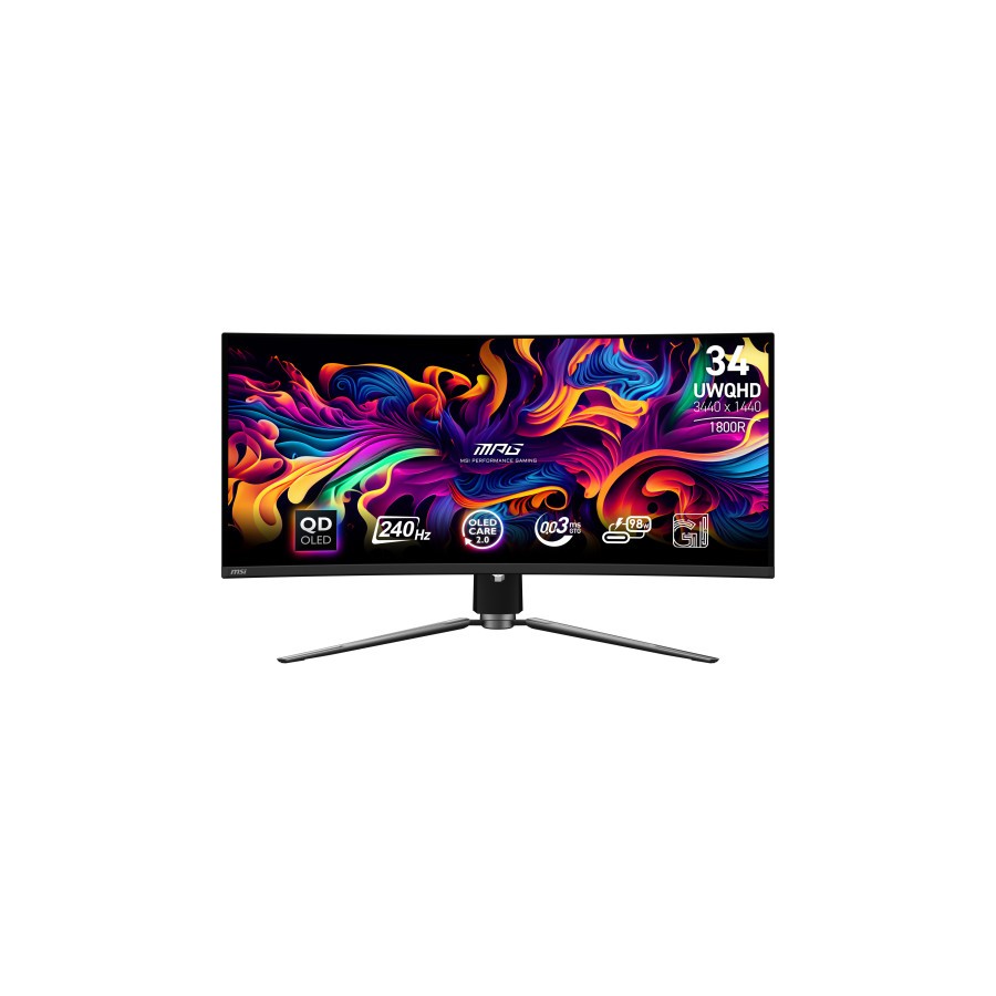 35276-MSI MPG 341CQPX QD-OLED pantalla para PC 86,4 cm (34") 3440 x 1440 Pixeles UltraWide Quad HD Negro
