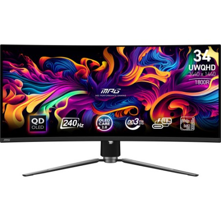 35276-MSI MPG 341CQPX QD-OLED pantalla para PC 86,4 cm (34") 3440 x 1440 Pixeles UltraWide Quad HD Negro