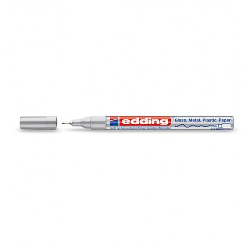 3538-MARCADOR PERMANENTE 0.8MM 780 PLATA EDDING 780-54