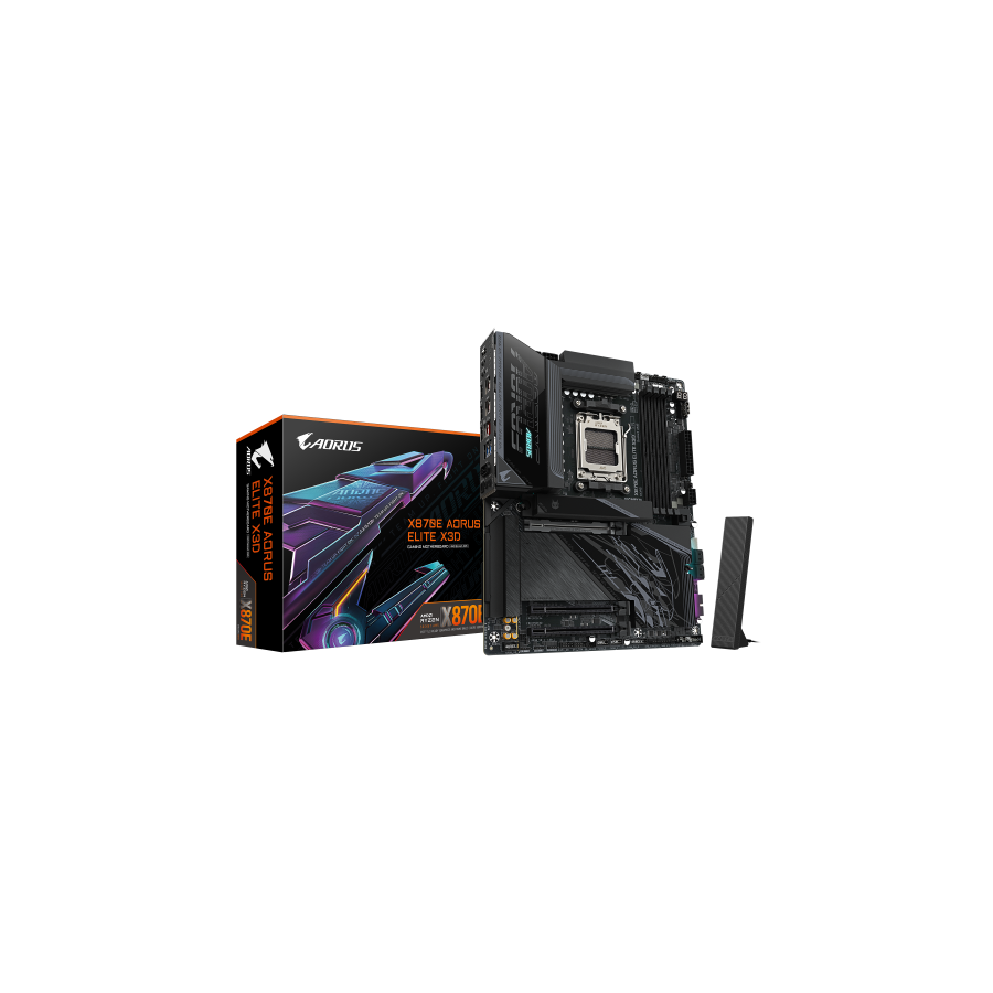 35421-PLACA GIGABYTE X870 AORUS ELITE X,AMD,AM5,X870,4DDR5,256GB,1HDMI+2USB4,2SATA6+2M.2,5GBLAN+WIFI7+BT5.4,10USB3.2,ATX
