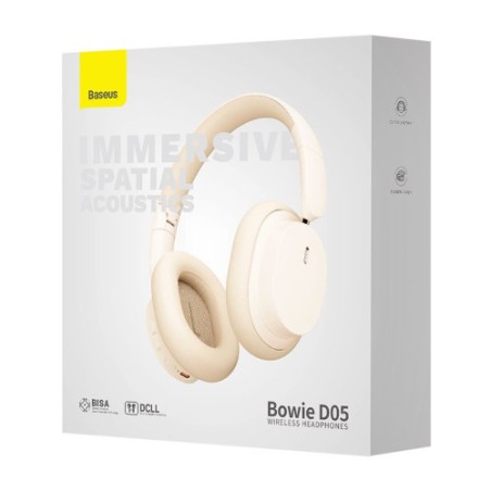 35437-BASEUS BOWIE D05 WIRELESS HEADPHONES CREAMY-WHITE