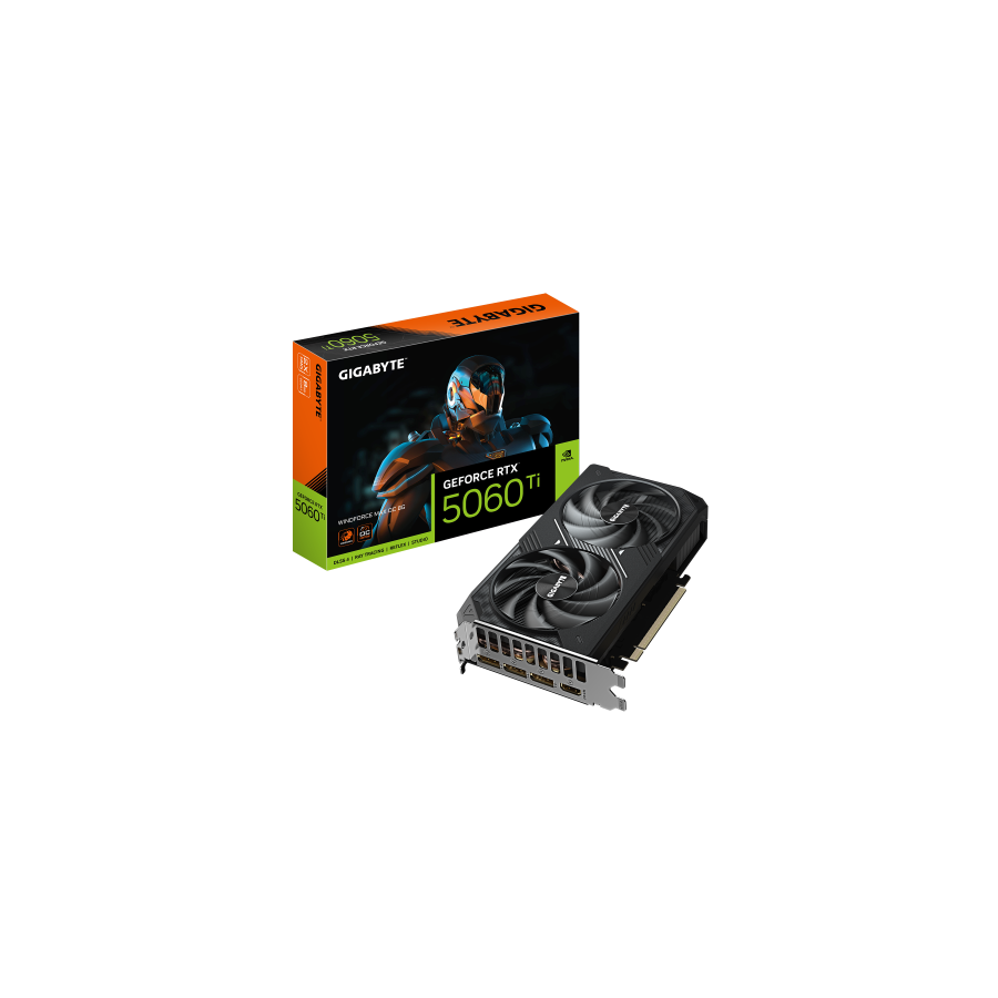 35550-GIGABYTE GeForce RTX 5060 Ti WINDFORCE MAX OC 8G Tarjeta Grafica - 8 GB GDDR7, 128 bits, PCI-E 5.0, 2587 MHz Frecu