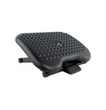 35591-TooQ Reposapies Ajustable en Altura e Inclinacion, Negro