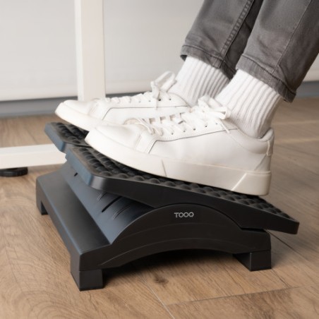 35612-TOOQ REPOSAPIES AJUSTABLE EN ALTURA E INCLINACION, NEGRO