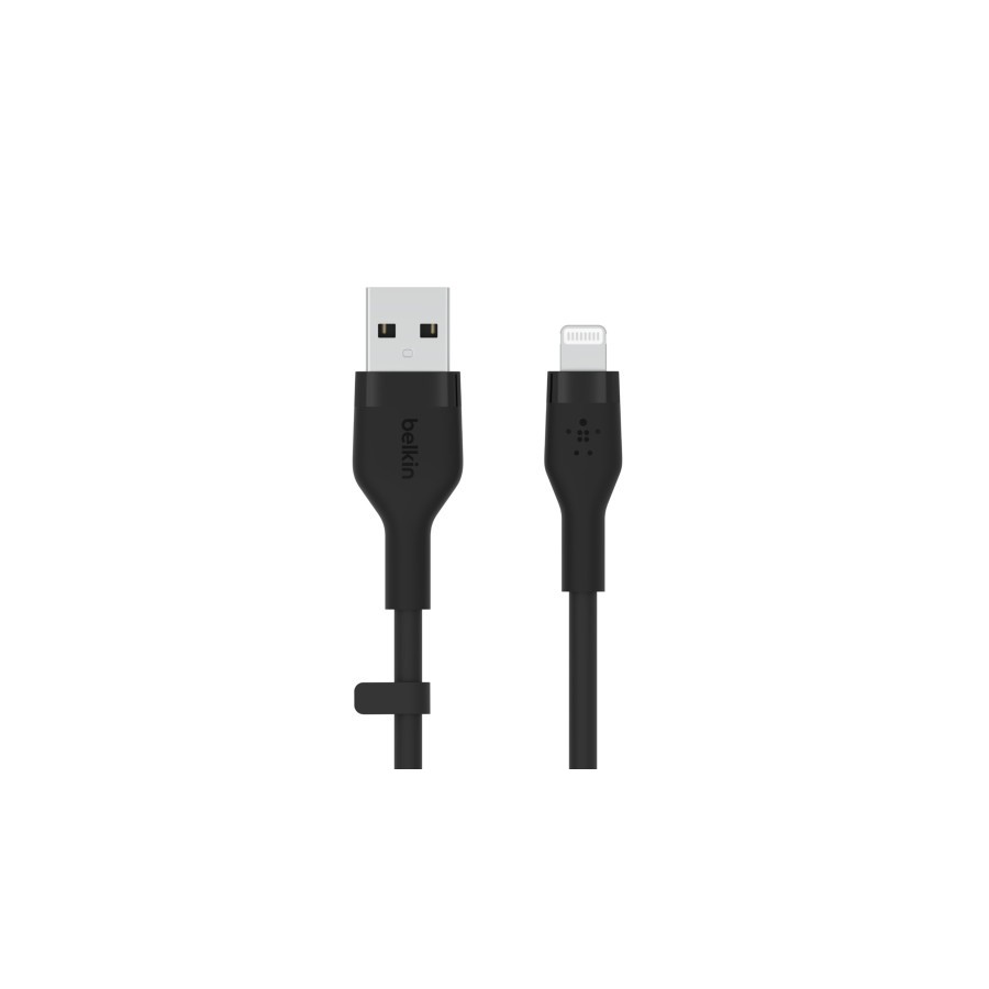 35683-Belkin Cbl Silicqe USB-A LTG 2M noir Negro
