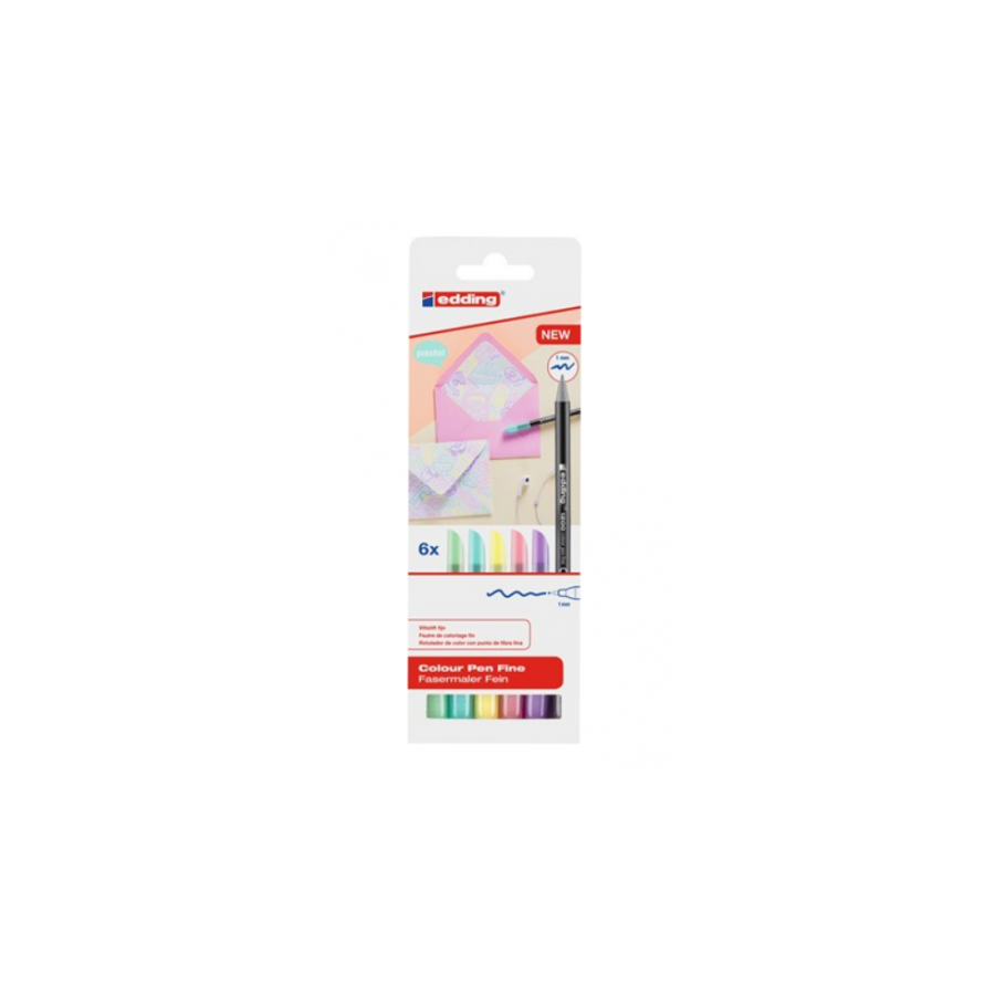 3590-PACK 6 ROTULADORES SURTIDOS 1200 PASTEL EDDING 1200-6-S pastel 3590-PACK 6 ROTULADORES SURTIDOS 1200 PASTEL EDDING 1200-6-S pastel