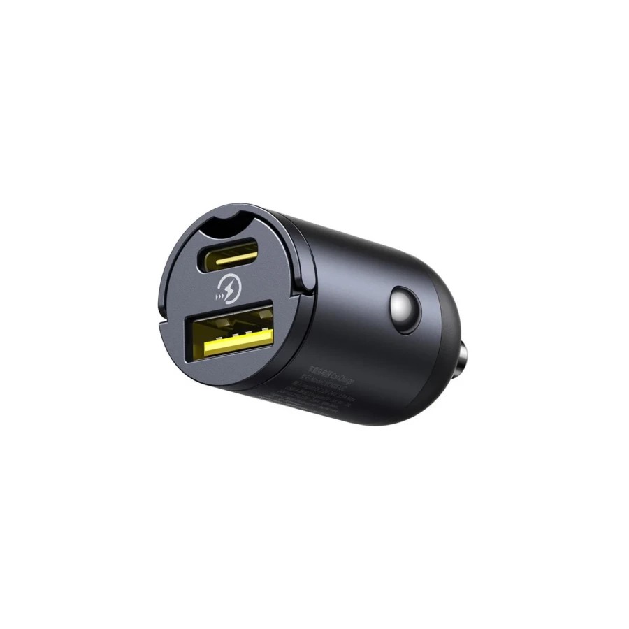 36018-BASEUS TINY STAR MINI CAR CHARGER (U+C) 30W COSMIC BLACK
