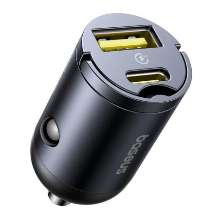 36019-BASEUS TINY STAR MINI CAR CHARGER (U+C) 30W COSMIC BLACK