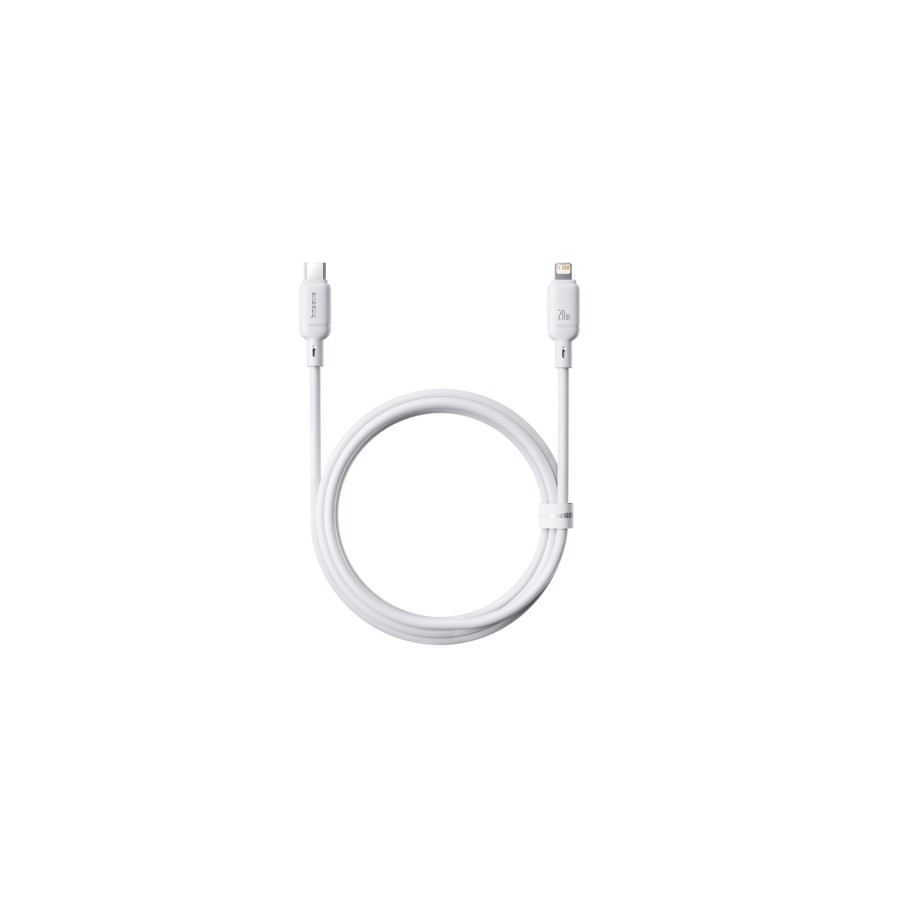 36048-OS-BASEUS SILKY SERIES FAST CHARGING CABLE TYPE-C TO IP 20W 1M MOON WHITE