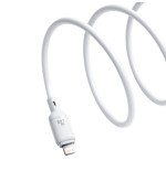 36049-OS-BASEUS SILKY SERIES FAST CHARGING CABLE TYPE-C TO IP 20W 1M MOON WHITE