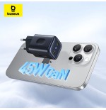 36057-OS-BASEUS PICOGO AN13 FAST CHARGER 2C 45W EU COSMIC BLACK