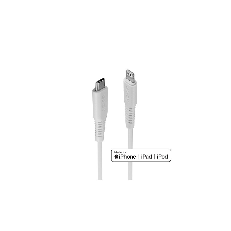 36255-Lindy 31318 cable de conector Lightning 3 m Blanco