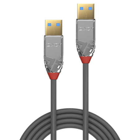 36438-Lindy 36626 cable USB USB 3.2 Gen 1 (3.1 Gen 1) 1 m USB A Gris