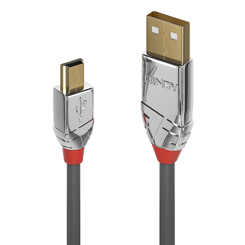 36449-Lindy 36632 cable USB USB 2.0 2 m USB A Mini-USB B Gris