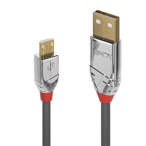 36471-Lindy 36651 cable USB USB 2.0 1 m USB A Micro-USB B Gris