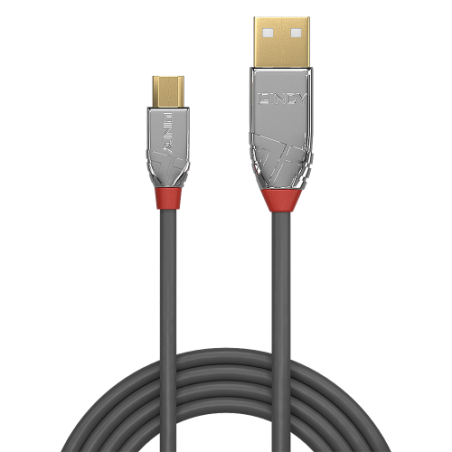 36474-Lindy 36652 cable USB USB 2.0 2 m USB A Micro-USB B Gris