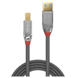 36482-Lindy 36661 cable USB USB 3.2 Gen 1 (3.1 Gen 1) 1 m USB A USB B Cromo, Gris