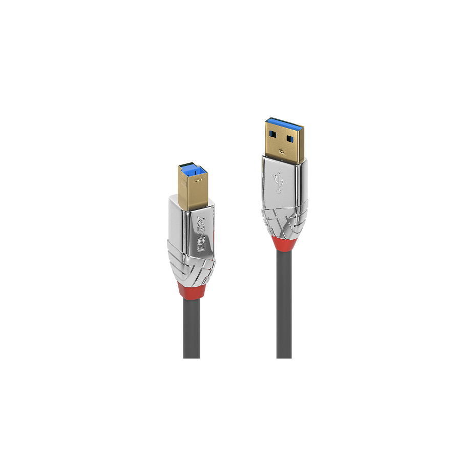 36487-Lindy 36664 cable USB USB 3.2 Gen 1 (3.1 Gen 1) 5 m USB A USB B Gris