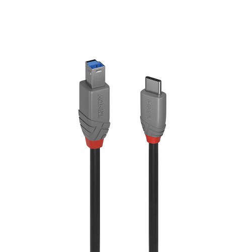 36491-Lindy 36666 cable USB USB 3.2 Gen 1 (3.1 Gen 1) 1 m USB C USB B Negro