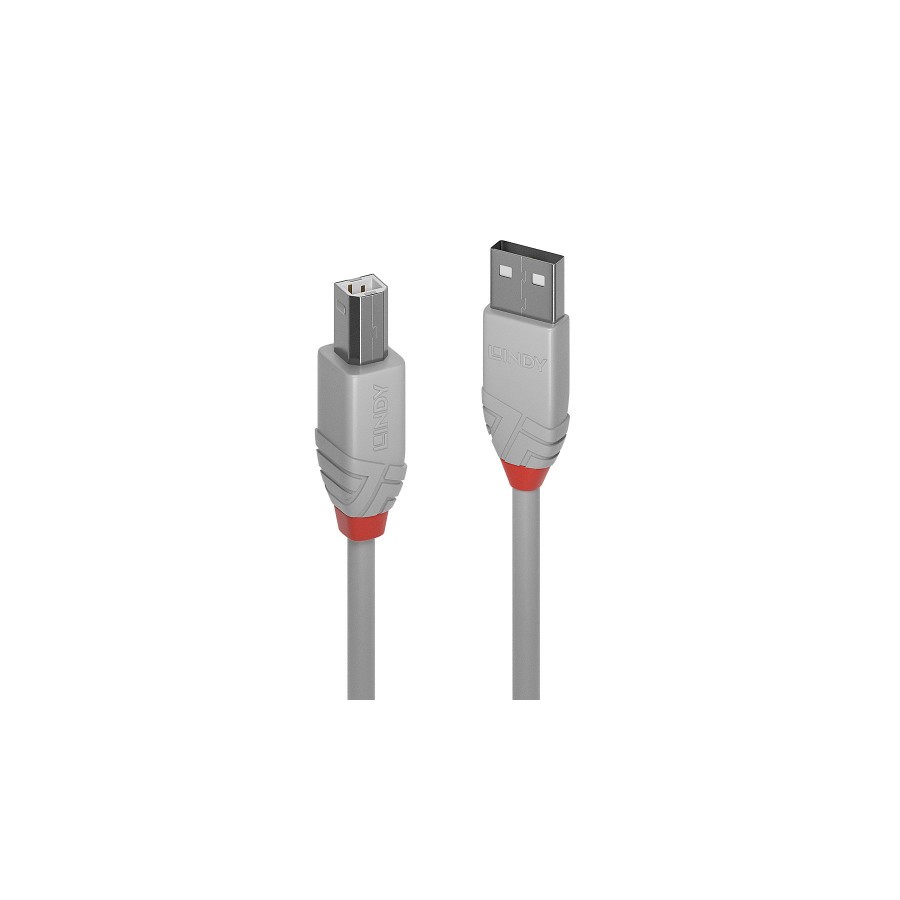 36515-Lindy 36682 cable USB USB 2.0 1 m USB A USB B Gris