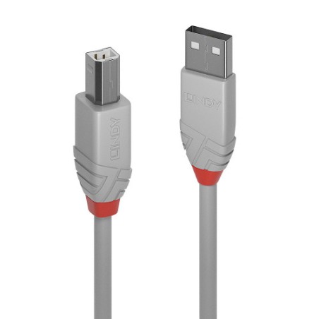 36521-Lindy 36685 cable USB USB 2.0 5 m USB A USB B Gris